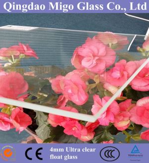 Vidrio de flotador templado de 4mm Ultra claro (bajo en hierro) para invernadero de cristal