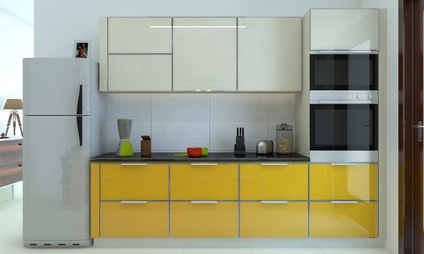 back-painted-glass-kitchen-in-yellow-and-classic-white back-painted-glass-kitchen-in-yellow-and-classic-white