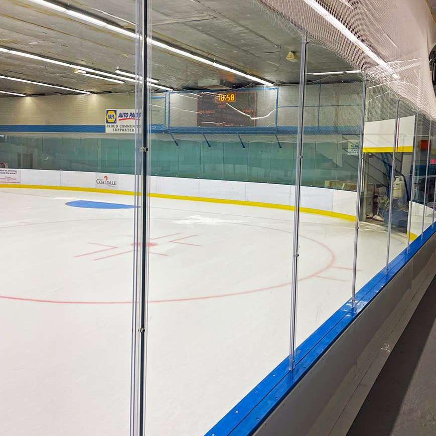 Vidrio de pista de hockey