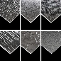 Vidrio de construcción con estampado transparente