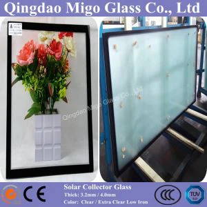 Fabricante profesional del calentador de agua Solar de 3,2 mm templado de vidrio