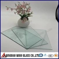 Corte de vidrio plano transparente para marco de fotos