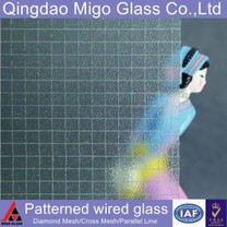Vidrio de seguridad con patrón cableado