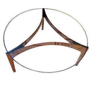 Tablero de mesa redondo de vidrio transparente