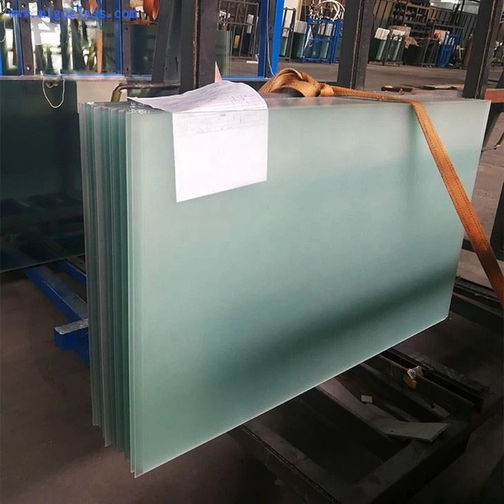 10mm Sandblasted Glass Railing