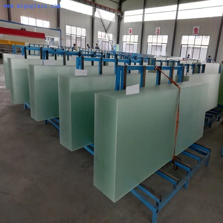 Sandblasted Glass Railing